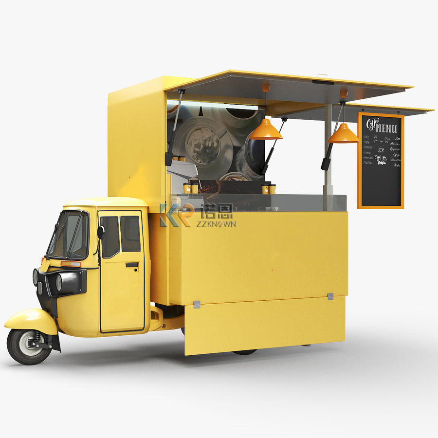 Food Truck With Snacks - تصميم جديد شارع دراجة ثلاثية العجلات