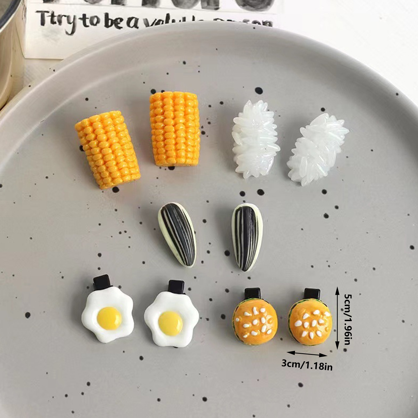 مجموعة مشابك شعر صغيرة بتصميم  - مراجعة Food Like Snacks وسعره