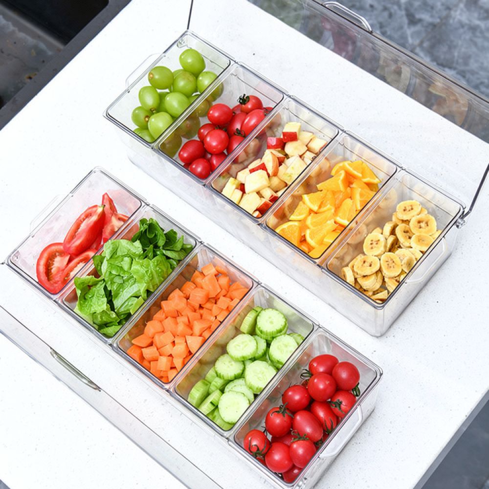 وعاء تقديم سلطة مقسم، صندوق تخ - مراجعة Food Snacks For Picnic وسعره