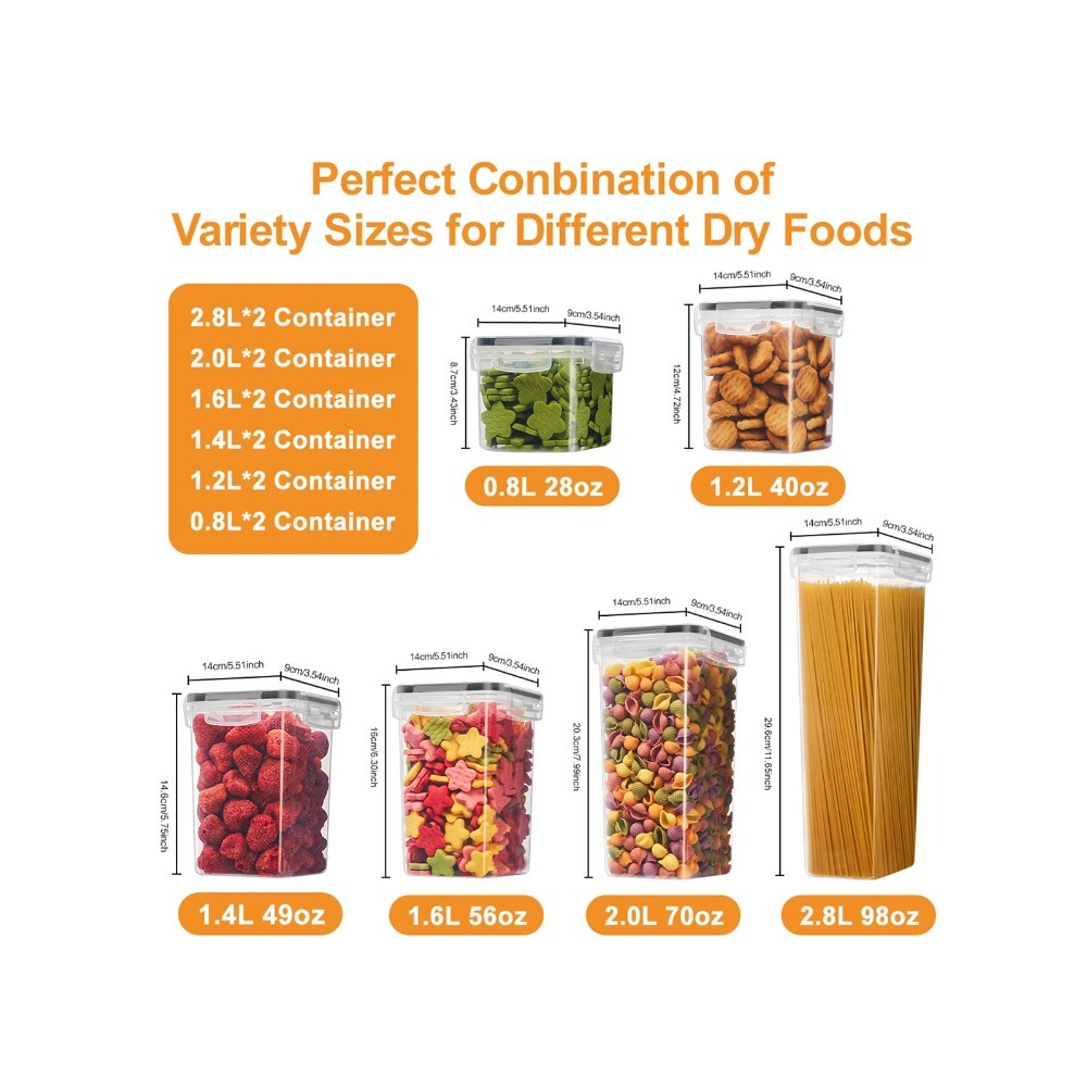 24 قطعة من علب تخزين الطعام ال - مراجعة Food Snacks Label وسعره