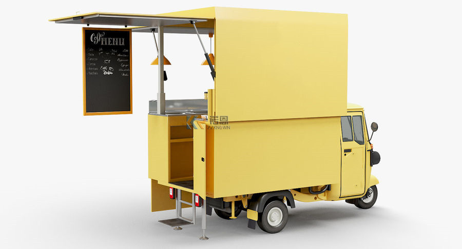 تصميم جديد شارع دراجة ثلاثية ا - مراجعة Food Truck With Snacks وسعره