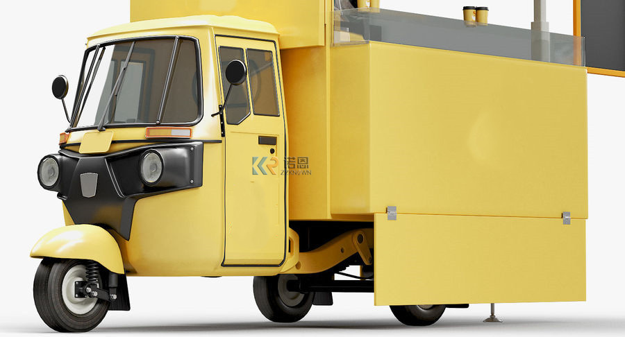 تصميم جديد شارع دراجة ثلاثية ا - مراجعة Food Truck With Snacks وسعره